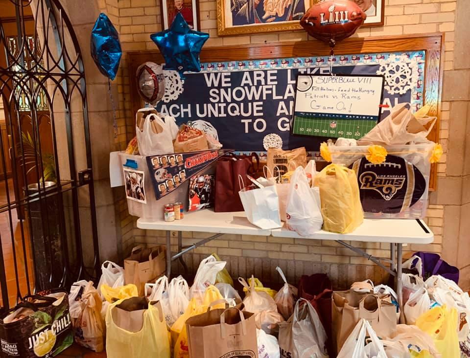 Our "Super Bowl" Food Pantry challenge 